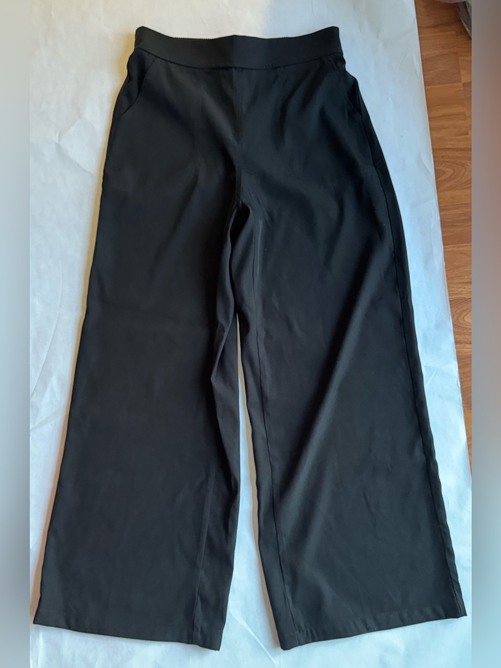 Max Studio Black Wide-Leg Pull-On Pants